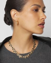 Gold Black Glass Statement Necklace White House Black Market at White House Black Market