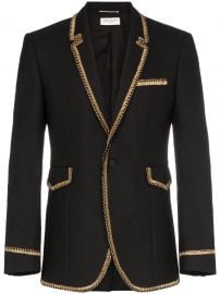 Gold Braided Blazer by Saint Laurent  at Farfetch