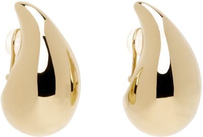 Gold Drop Medium Earrings at ssense