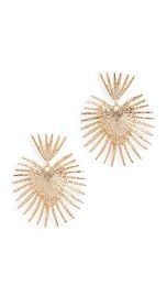 Gold Fan Drop Post Earrings at Shopbop