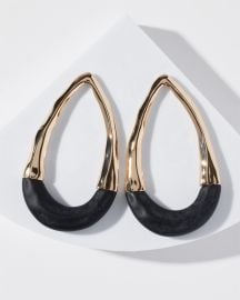 Gold Frontal Oval Hoop Earrings White House Black Market at White House Black Market