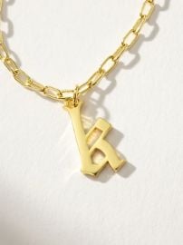 Gold Gothic Initial Necklace Chain Letter Necklace at Uncommon James