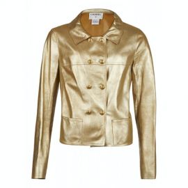 Gold Leather Jacket by Chanel at Vestiaire Vollective