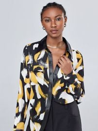 Gold Printed Button-Down Shirt - Gabrielle Union Collection at New York & Company