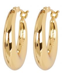 Gold Puffy Hoop Earrings at Intermix