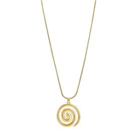 Gold Swirl Pendant Necklace at Kenneth Jay Lane