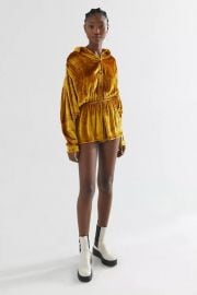 Gold Velvet Romper by Urban Outfitters at Urban Outfitters