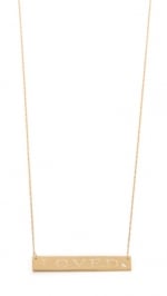 Gold bar necklace like Robins at Shopbop