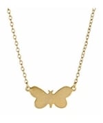 Gold butterfly necklace at Max & Chloe