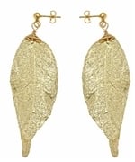 Gold leaf earrings like Arias at Max & Chloe