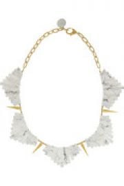 Gold-plated howlite necklace at The Outnet