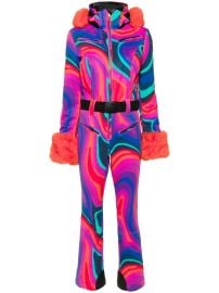 Goldbergh La Fte Ski Suit Pink at Farfetch
