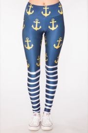 Golden Anchor Leggings by Gold Sheep at Gold Sheep Clothing