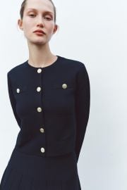 Golden Button Knit Cardigan at Zara