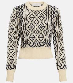 Golden Goose - Jacquard wool-blend sweater at Mytheresa