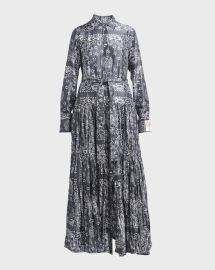 Golden Goose Bandana Print Long Sleeve Maxi Shirtdress at Neiman Marcus