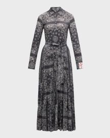 Golden Goose Bandana Print Long Sleeve Maxi Shirtdress at Neiman Marcus