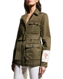 Golden Goose Distressed Cotton Canvas Field Jacket at Neiman Marcus