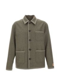 Golden Goose Gary contrast-stitch Jacket Green at Farfetch