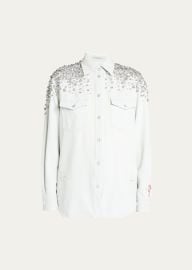 Golden Goose Golden Embellished Boyfriend Shirt - at Bergdorf Goodman