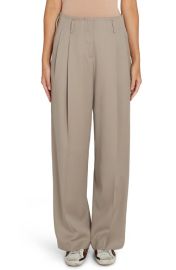 Golden Goose Hollywood Waist Wool Gabardine Wide Leg Pants at Nordstrom