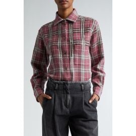 Golden Goose Journey Beaded Plaid Cotton Overshirt at Nordstrom