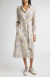 Golden Goose Journey Floral Long Sleeve Sequin Shirtdress at Nordstrom