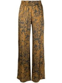 Golden Goose Printed Satin wide-leg Trousers - at Farfetch