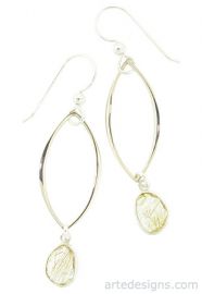 Golden Rutilated Quartz Earrings at Arte Designs