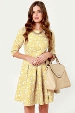 Golden yellow dress from Lulus at Lulus