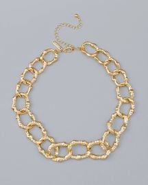 Goldtone Pav Bamboo Link Necklace White House Black Market at White House Black Market