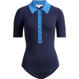 Good American Cable Polo Bodysuit at Nordstrom