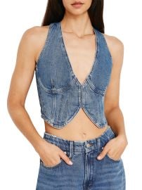 Good American Denim Cropped Vest Top at Saks Fifth Avenue