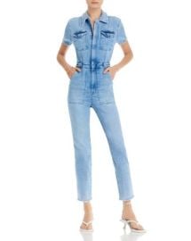 Good American Fit For Success Denim Straight Leg Jumpsuit Bloomingdales at Bloomingdales