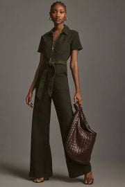 Good American Fit For Success Palazzo Jumpsuit at Anthropologie