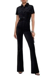 Good American Fit for Success Bootcut Velvet Jumpsuit at Nordstrom