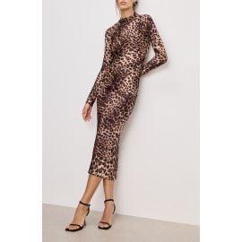 Good American Funnel Neck Long Sleeve Body-Con Midi Dress at Nordstrom