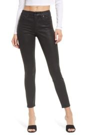 Good American Good Classic Coated Ankle Straight Leg Jeans at Nordstrom