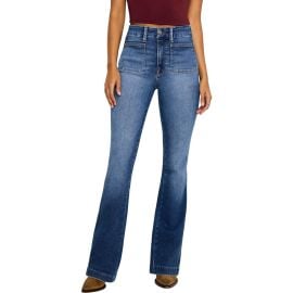 Good American Good Curve Patch Pocket Bootcut Jeans at Nordstrom