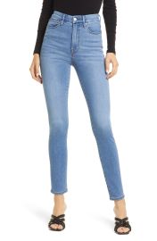 Good American Good Waist Ankle Skinny Jeans in Blue796  at Nordstrom