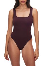 Good American Modern Tank Thong Bodysuit Regular Plus at Nordstrom Rack