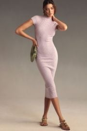 Good American Ribbed Terry Midi Dress at Anthropologie