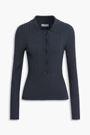 Good American Ribbed knit polo shirt at The Outnet