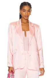 Good American Satin Blazer at Revolve