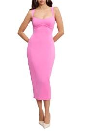 Good American Scuba Sweetheart Midi Dress at Nordstrom