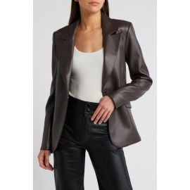 Good American Sculpted Faux Leather Blazer at Nordstrom