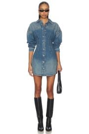 Good American Shaped Denim Dress In Indigo1036 at Revolve