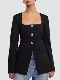 Good American Soft Stretch Ponte Sculpted Blazer | Saks Fifth Avenue at Saks Fifth Avenue