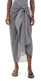 Good American Tencel Capri Long Sarong Black Gingham 2XL-5XL at Shopbop