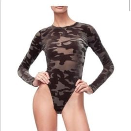 Good American Tops Good American Camo Crew Bodysuit Poshmark at Poshmark